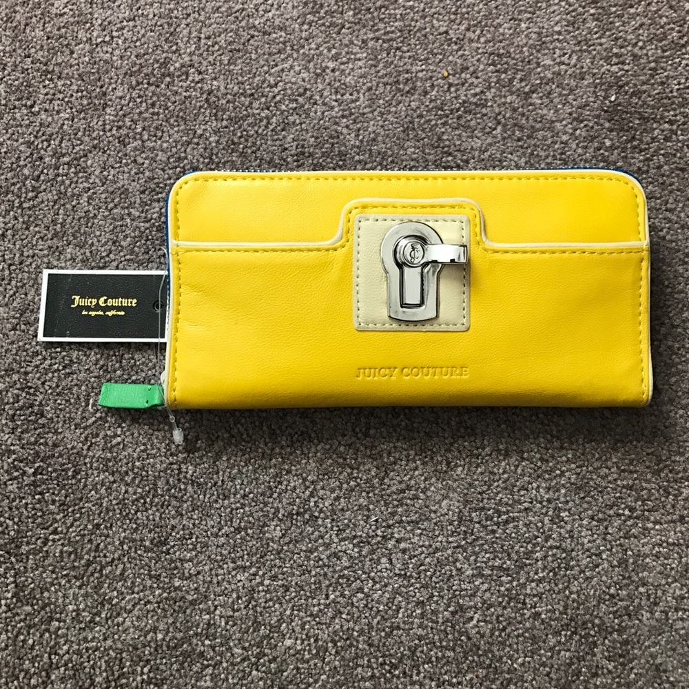 NWT Juicy Couture NWT Colorblock Zip Leather Wallet*